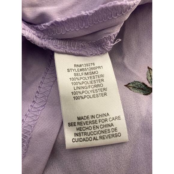 DR2 by Daniel Rainn Smocked 3/4 Sleeve Mini Dress Sz Medium in Lavender NWT - Picture 7 of 8